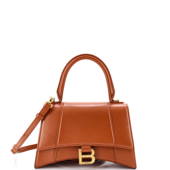 Balenciaga Handbags - Balenciaga Small Hourglass Top Handle Bag Leather